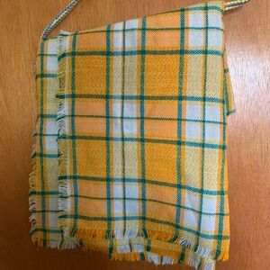 Yellow and Green Plaid Scarf